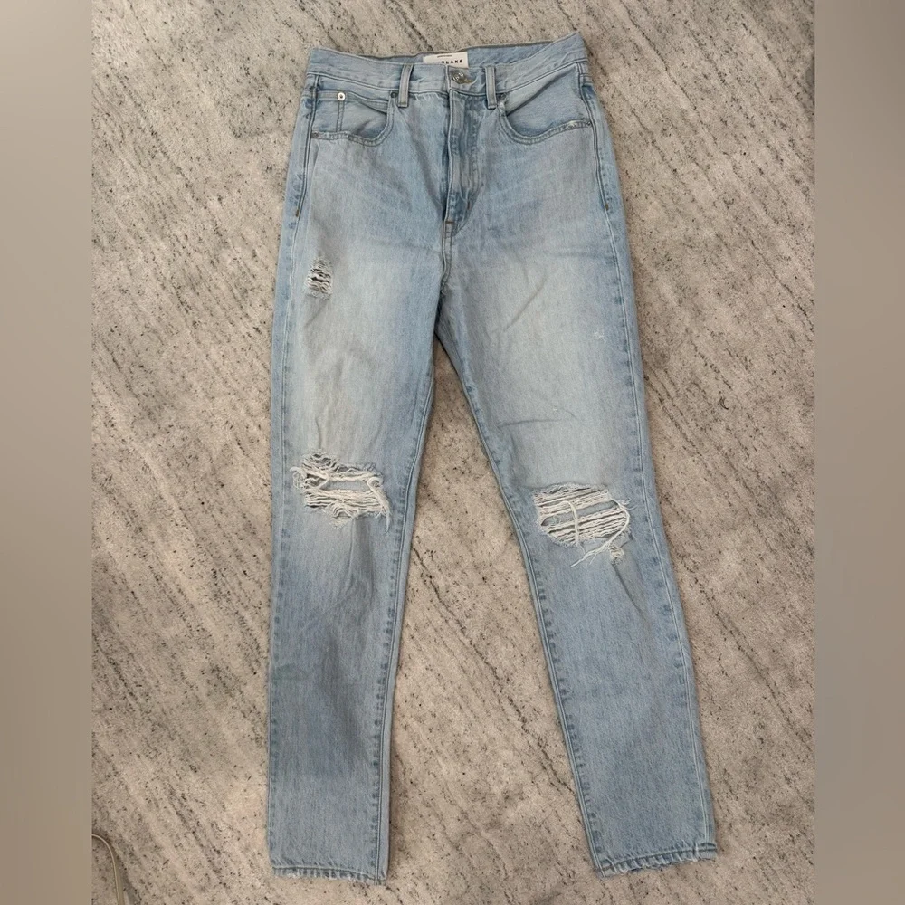 SLVRLAKE “beatnik” Light Blue Distressed Jeans 27 - Picture 1 of 5
